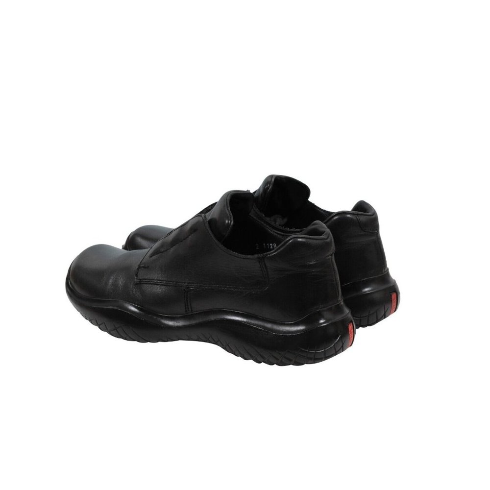 Prada Men Vintage Chunky Derby 7.5 UK8.5 Black Leather AW99 Square Toe Platform - Picture 5 of 11